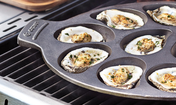 Outset Cast Iron Oyster Grill Pan - Cook on Bay