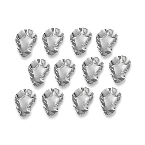  Rrtizan 12 Pcs Set Oyster Shells Stainless Steel Reusable -  large Oyster Grilling Pan - Metal Oyster Baking Dish - Great for Seafood of  all Kind pecan pie sauce tray (Stainless